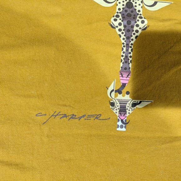 Charley Harper Giraffe Tee - Yellow -Unisex - Picture 3 of 4